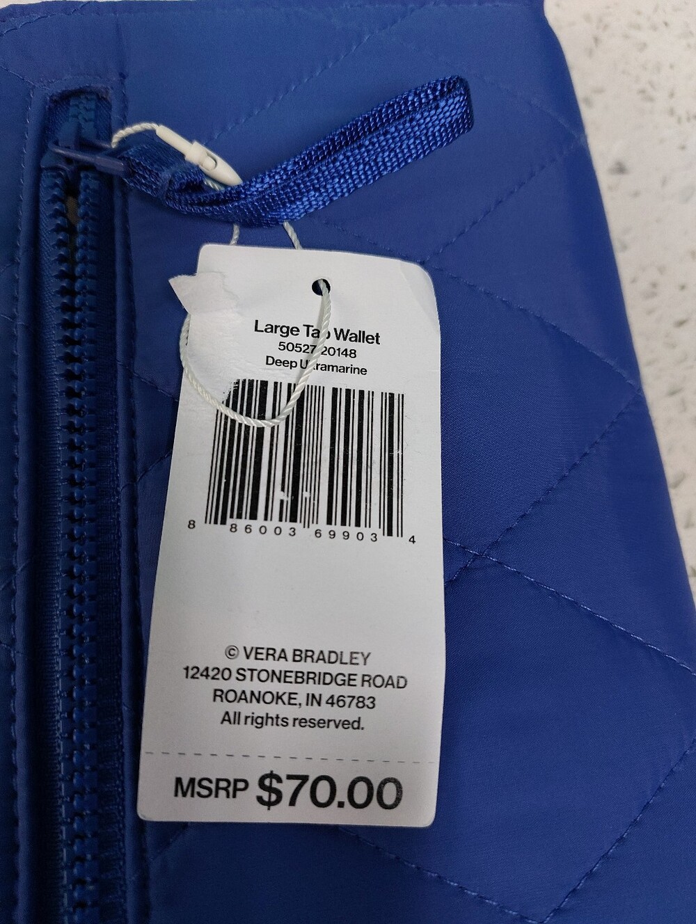 SALE Large Tab Wallet Deep Ultramarine NWT - Picture 5 of 5
